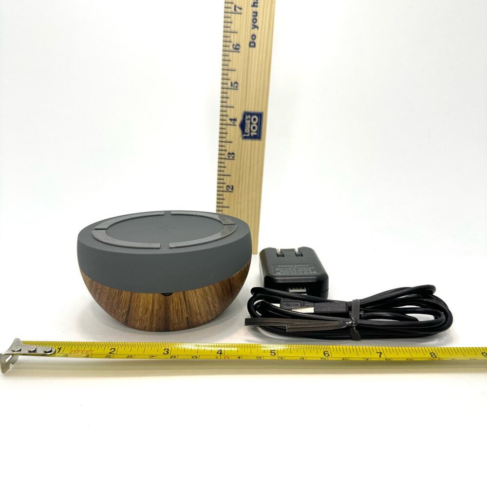 TYLT Twisty Wireless Charging Pad & Adjustable Stand-Grey & Wood